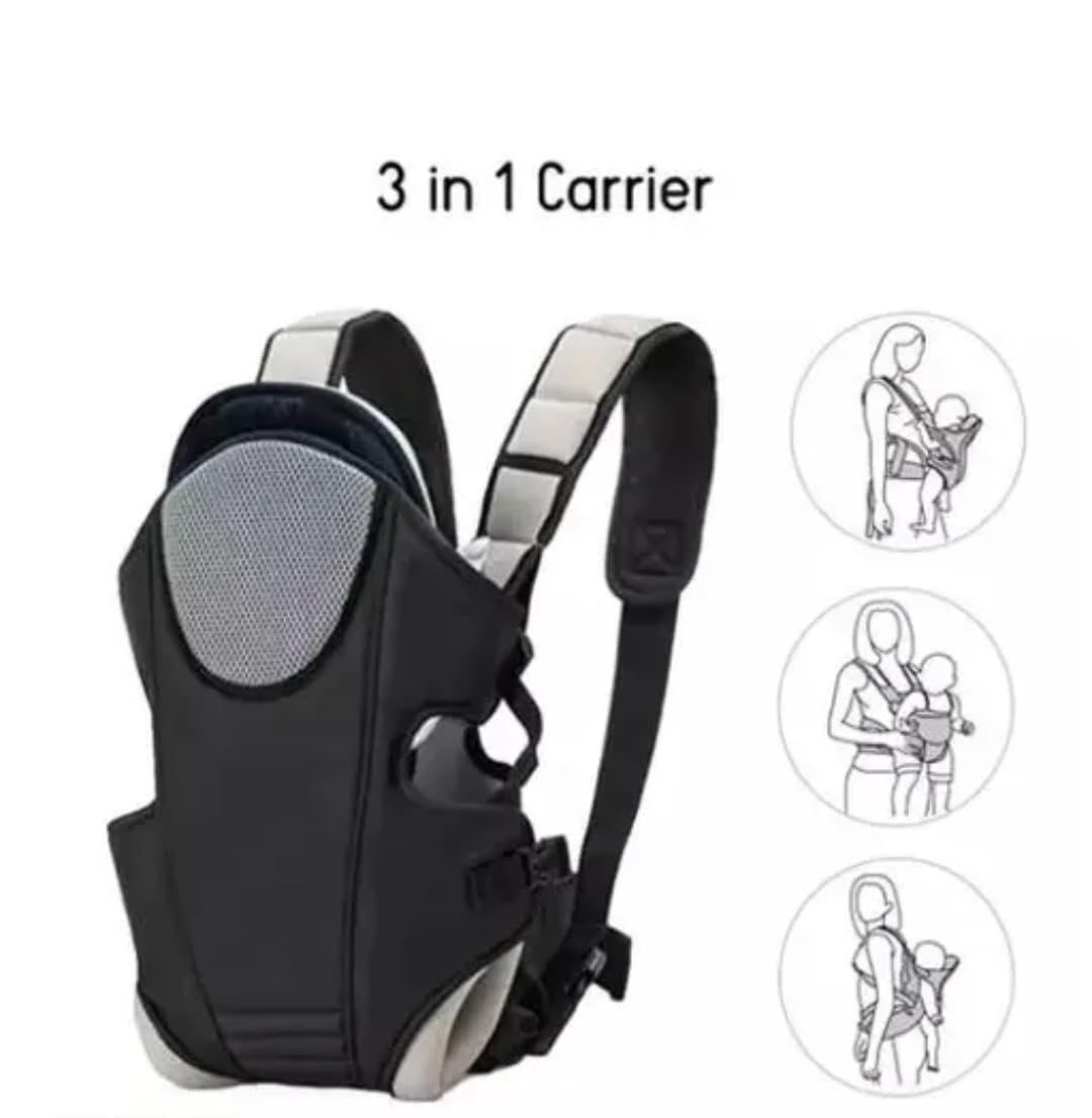 3-in-1 Rabbit Baby Carrier, Multifunctional Ergonomic, Breathable Adjustable Design for Newborns to Toddlers, 0-24 Months