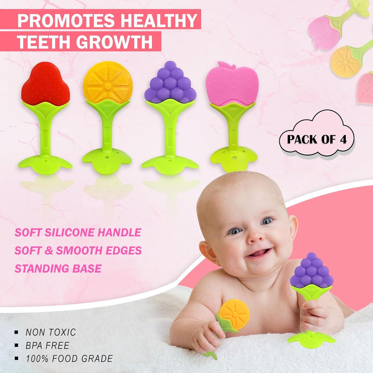 Little Bee® Premium Baby Fruit Feeder Pacifier – BPA Free Silicone Teething Feeder (6M+)