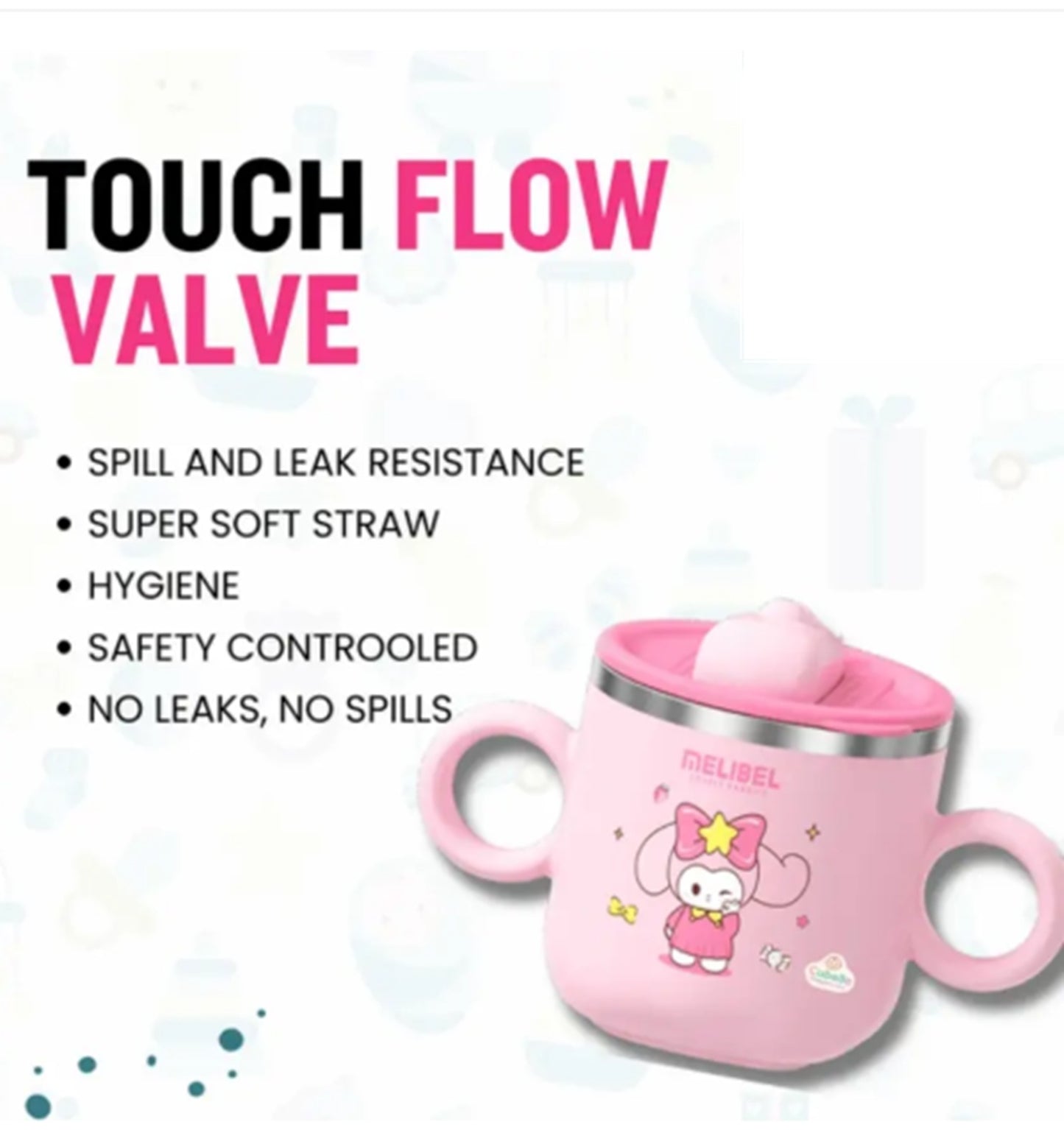 Stainless Steel Insulated Hot & Cold Baby Sipper Bottle with Handle - 280 ml | Anti Spill Milk Feeding Sippy Cup for Toddlers & Kids