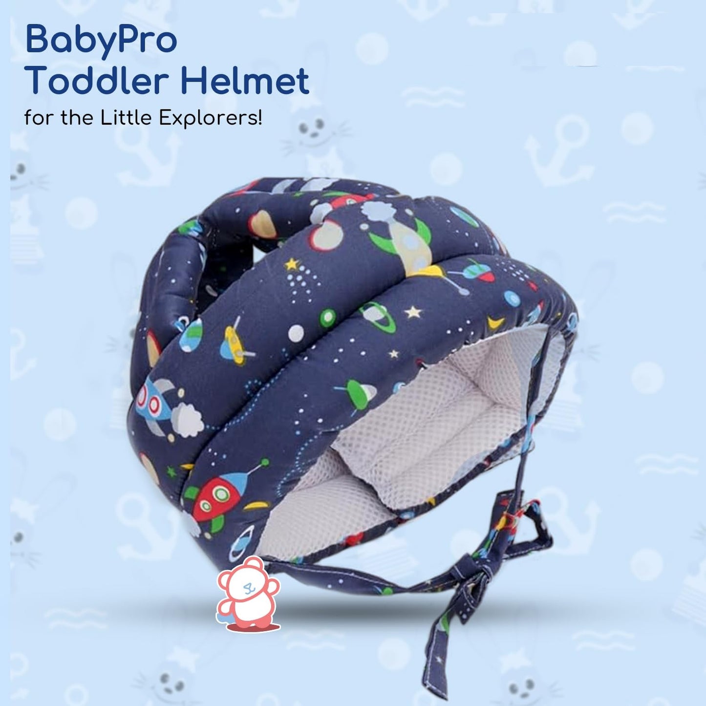 Little Bee® Baby Head Safety Helmet – Soft Protective Headgear for Crawling & Walking Infants