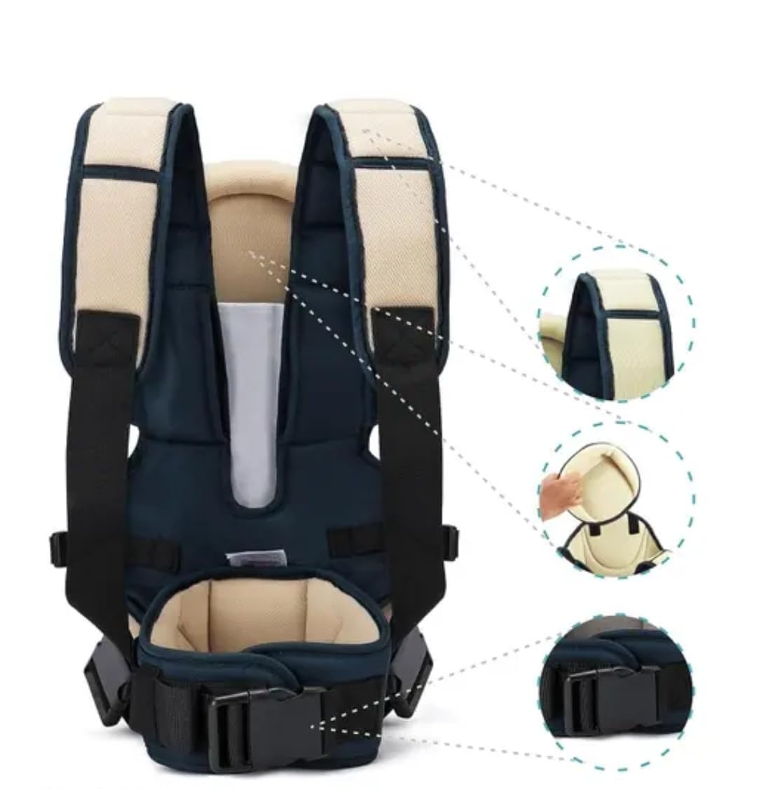 3-in-1 Rabbit Baby Carrier, Multifunctional Ergonomic, Breathable Adjustable Design for Newborns to Toddlers, 0-24 Months