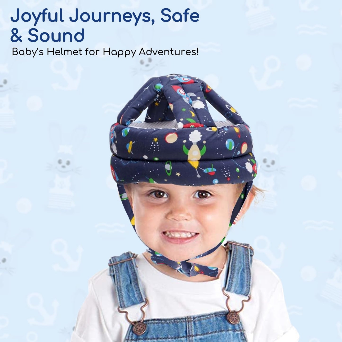 Little Bee® Baby Head Safety Helmet – Soft Protective Headgear for Crawling & Walking Infants