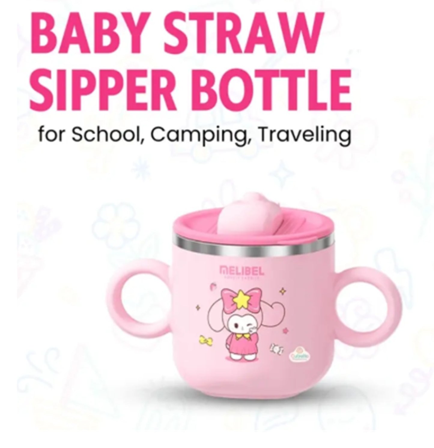 Stainless Steel Insulated Hot & Cold Baby Sipper Bottle with Handle - 280 ml | Anti Spill Milk Feeding Sippy Cup for Toddlers & Kids