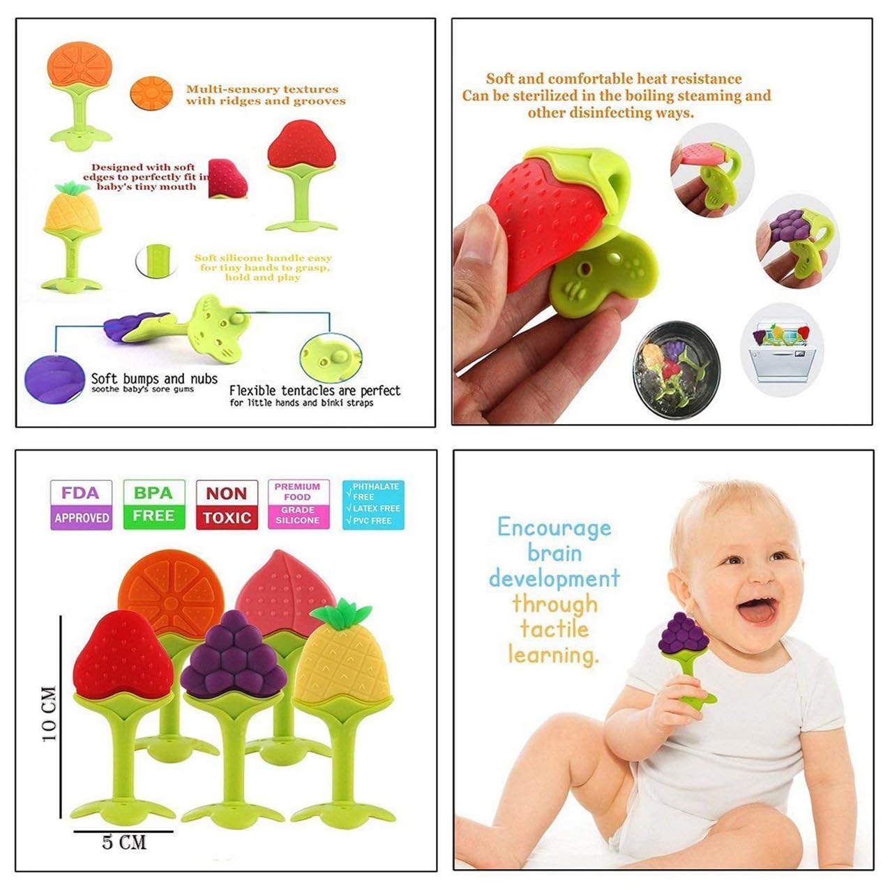 Little Bee® Premium Baby Fruit Feeder Pacifier – BPA Free Silicone Teething Feeder (6M+)