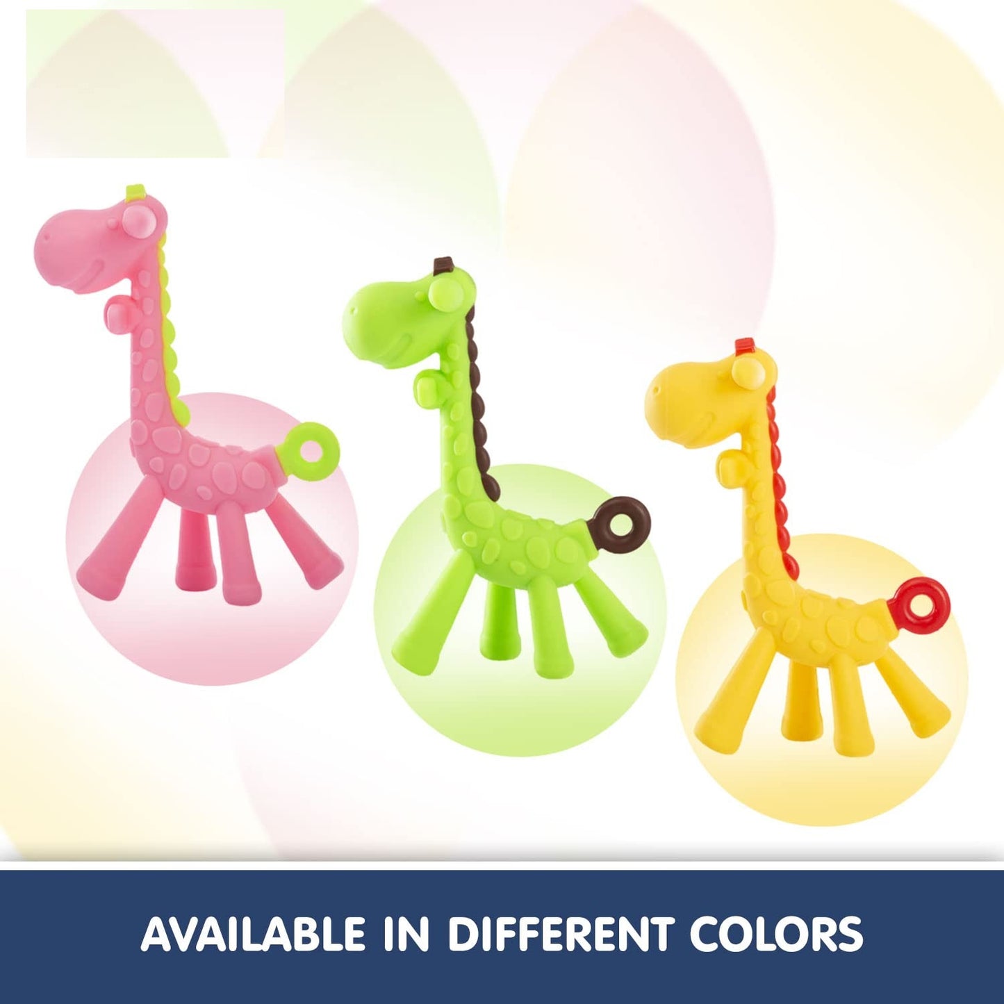 Little Bee Soft Silicone Giraffe Teether | BPA-Free Baby Teether | Safe Teething Toy for Infants & Toddlers (4 Months β 3 Years)