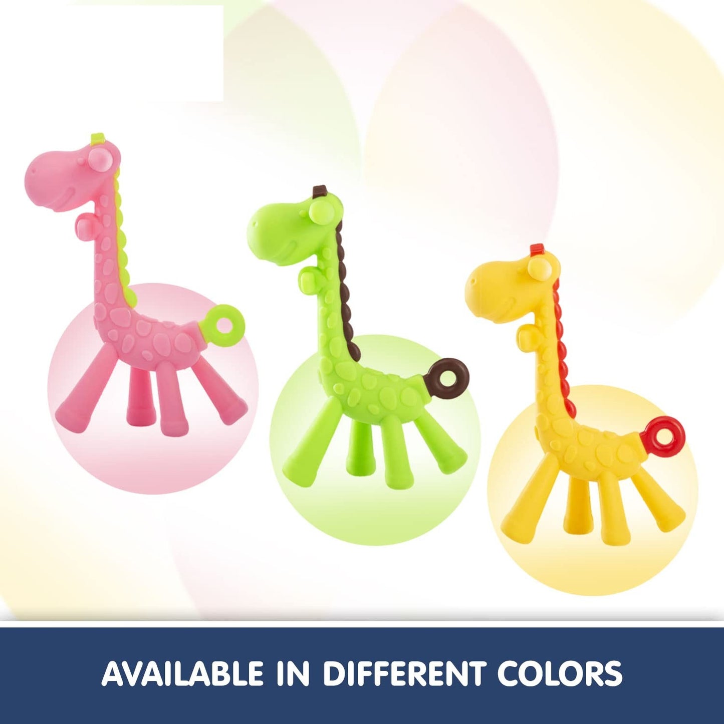 Little Bee Soft Silicone Giraffe Teether | BPA-Free Baby Teether | Safe Teething Toy for Infants & Toddlers (4 Months β 3 Years)