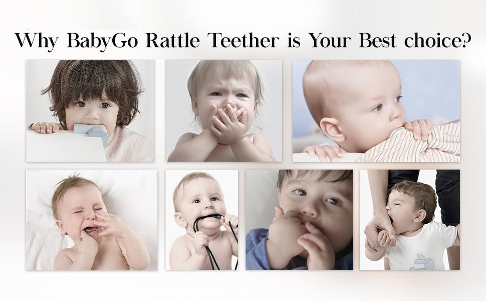 Baby Rattle Teething Toy – Soft, Natural & BPA-Free Silicone Teether for Infants