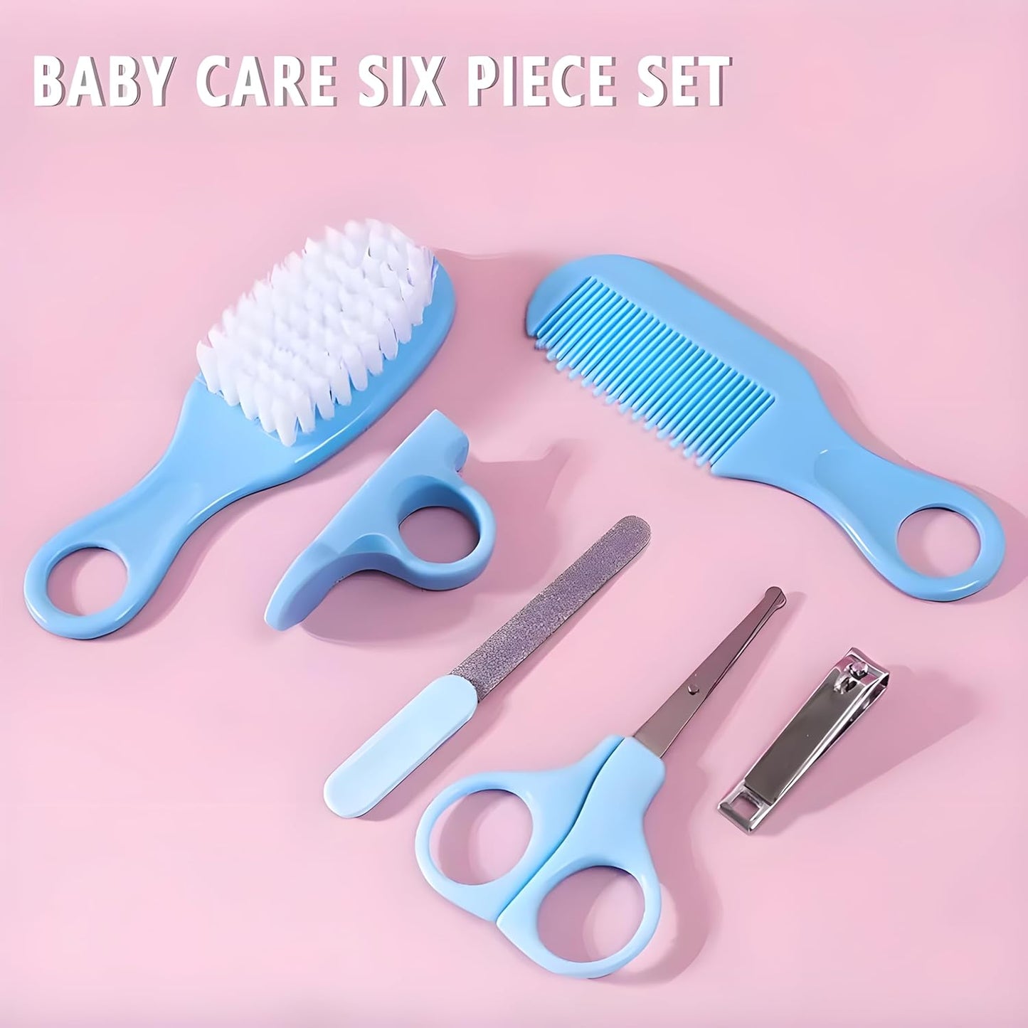 Little Bee 6-in-1 Baby Manicure & Grooming Kit – Nail and Hair Care Set for Newborns, Perfect Nursery Gift