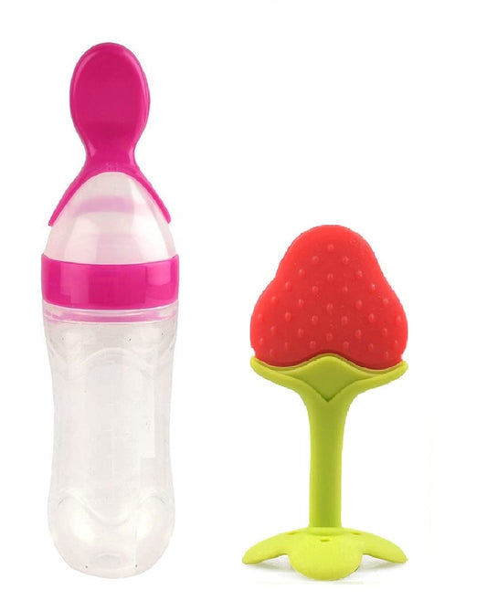Little Bee® Silicon Baby Teething Toys for Newborn Infant BPA Free Natural Organic Nipple Teethers for Newborn Infant, Babies/Silicone Dental Care Teether