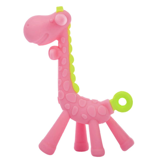 Little Bee Soft Silicone Giraffe Teether | BPA-Free Baby Teether | Safe Teething Toy for Infants & Toddlers (4 Months – 3 Years)