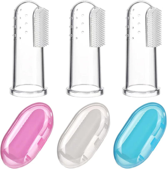 BPA-Free Baby Finger Brush – Soft Silicone Gum & Teeth Cleaner pack of 3