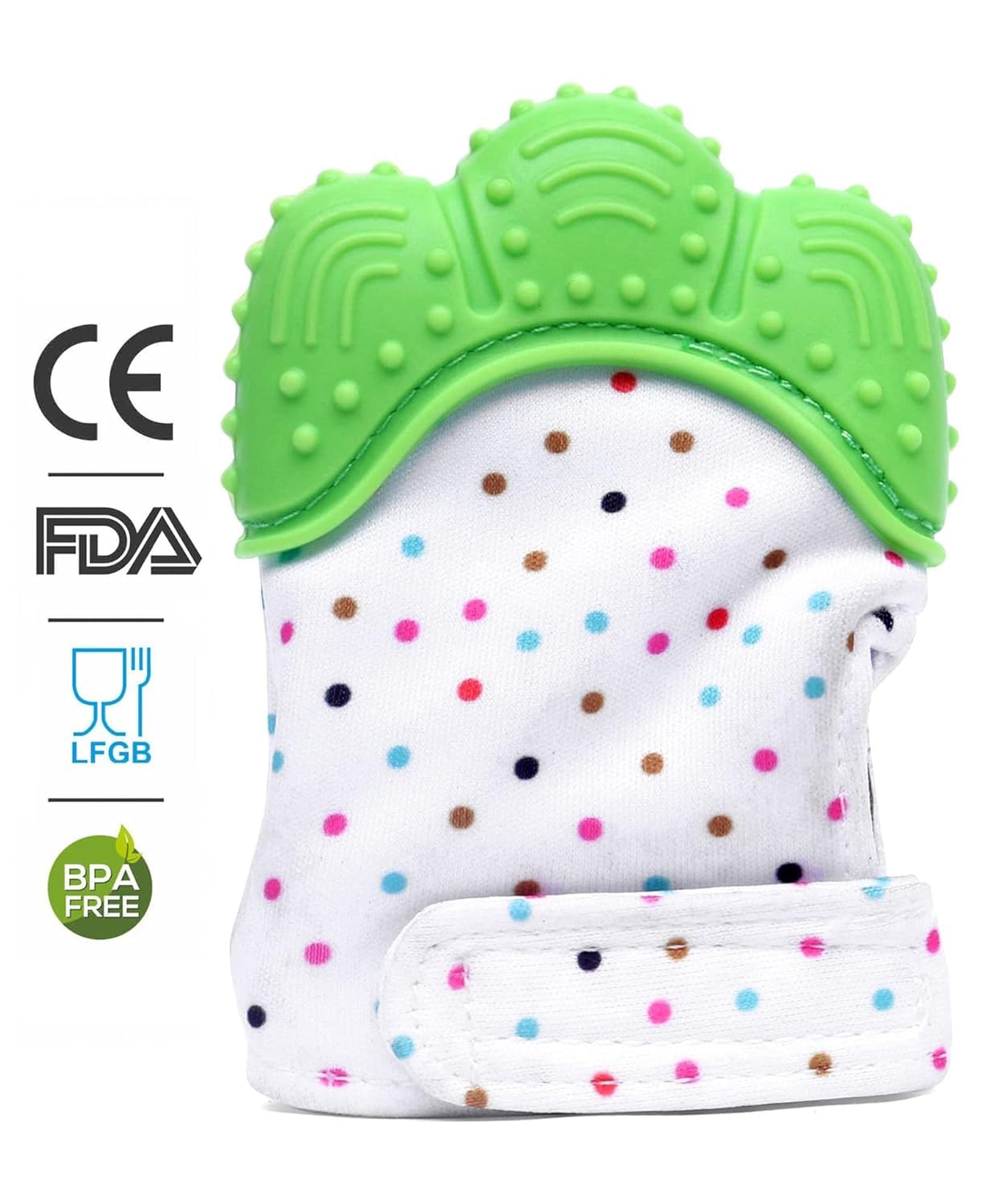 Little Bee Luxury Baby Teether Mittens – Silicone Teething Gloves for 3–36 Months | Adjustable, Washable, Chewable Mittens for Babies