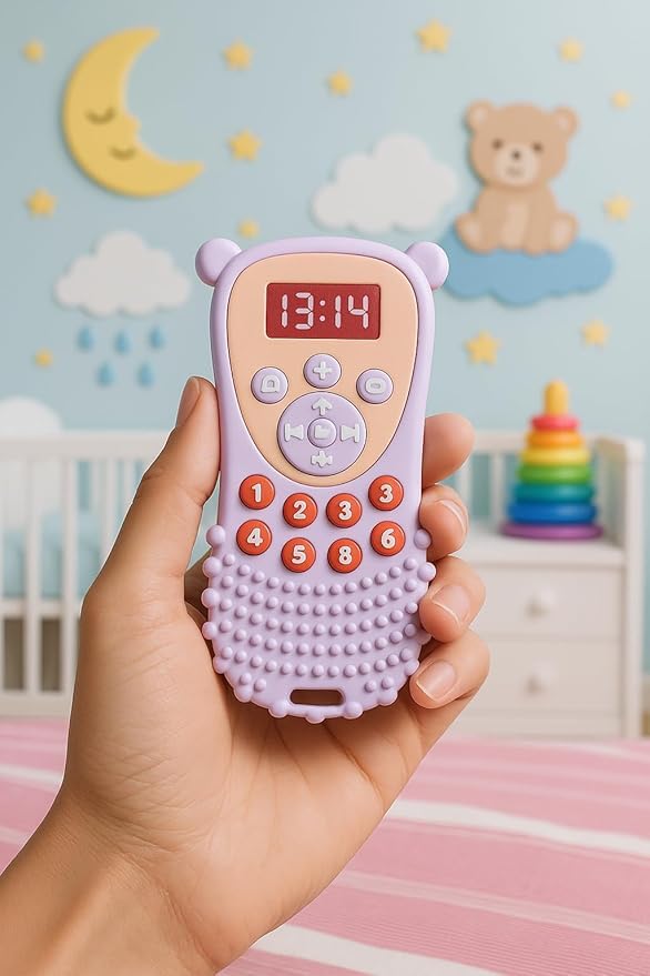Little Bee® Silicone Remote Teether – Safe & Soothing Baby Teething Toy
